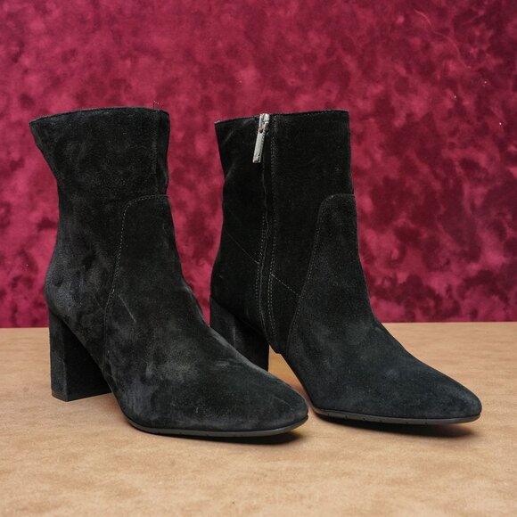 Ladies Boots Office Black Suede Ankle Boots Aquatalia Women Briana